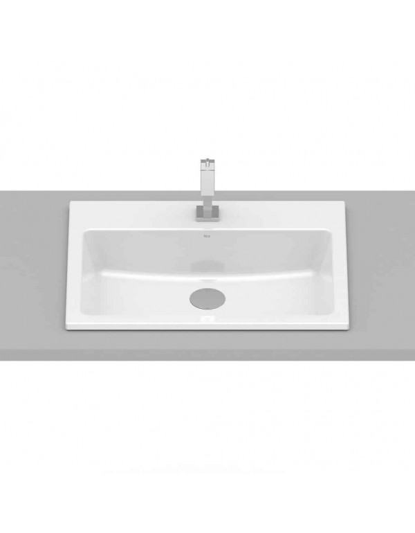 Cuba Sobrepor Com Mesa 550X420 mm Roca Optica PQ55 Branco A327A1A000