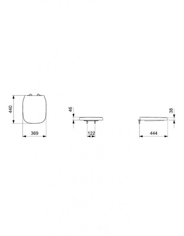 Assento Com Queda Amortecida Square E Debba Classic A8019B2005