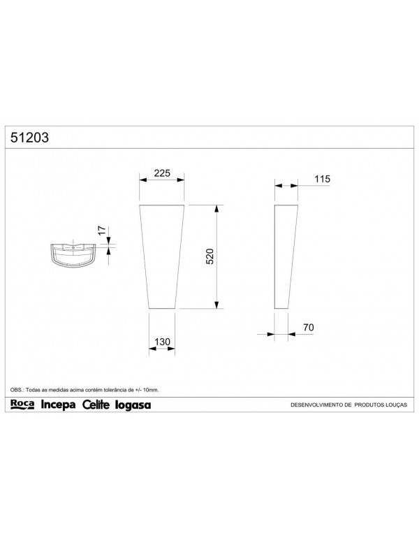 Coluna Para Tanque Da Roca B335511000