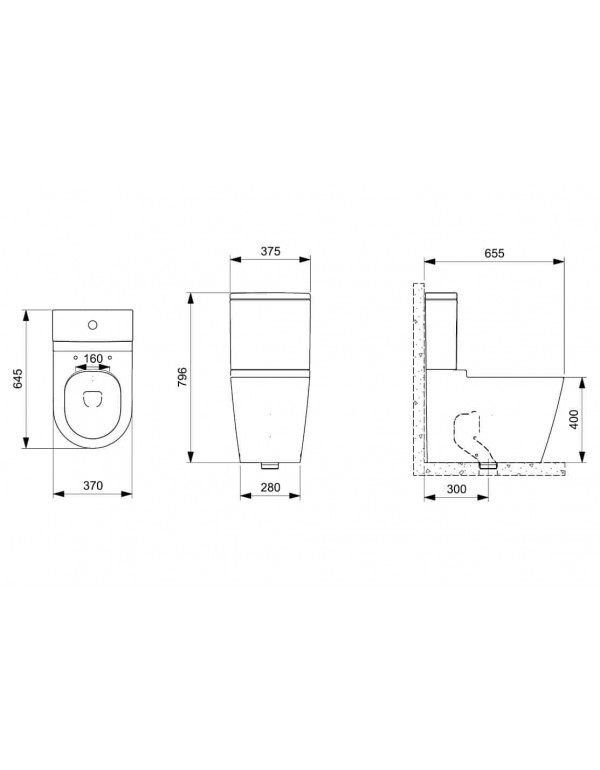Bacia Para Caixa Acoplada Com Saída Dual Rimless Roca Inspira Round Branco B342526000