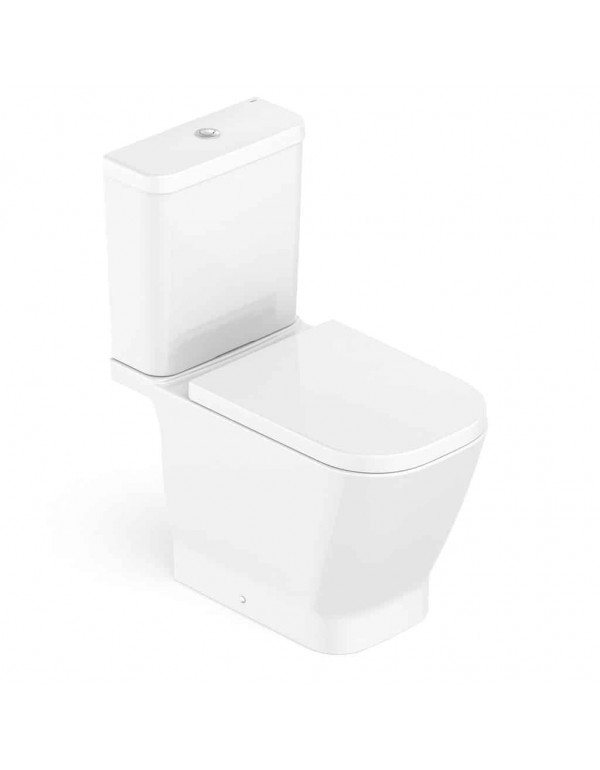 Kit Bacia Com Caixa Acoplada Assento Termofixo e Itens De Instalação Roca Gap Branco C323723000