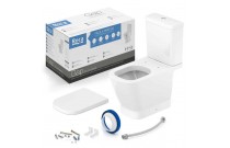 Kit Bacia Com Caixa Acoplada Assento Termofixo e Itens De Instalação Roca Gap Branco C323723000