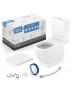 Kit Bacia Com Caixa Acoplada Assento Termofixo e Itens De Instalação Roca Gap Branco C323723000