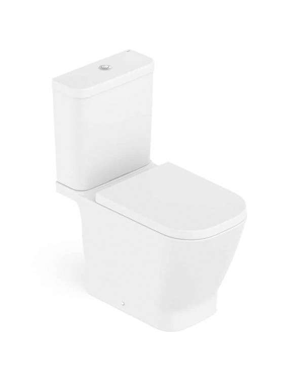 Kit De Bacia Com Caixa Acoplada Assento Termofixo Queda Amortecida E Itens De Instalação Roca Gap Blanco Matte C323723007