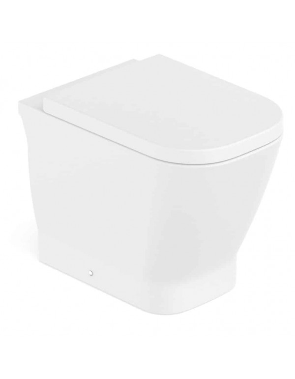 Kit De Bacia Convencional Assento Termofixo E Itens De Instalação Roca Gap Blanco Matte C323727007