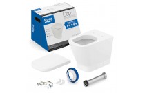 Kit De Bacia Convencional Assento Termofixo E Itens De Instalação Roca Gap Blanco Matte C323727007