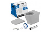 Kit De Bacia Convencional Assento Termofixo Queda Amortecido E Itens De Instalação Roca Gap Stone C323727012