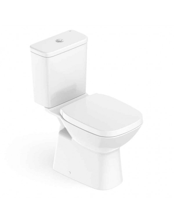 Kit Bacia Com Caixa Acoplada Assento PP com Queda Amortecida Itens De Instalação Roca Debba Classic Branco C329723001