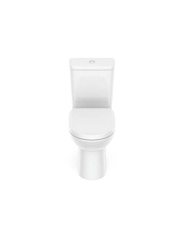 Kit Bacia Com Caixa Acoplada Assento PP com Queda Amortecida Itens De Instalação Roca Debba Round Branco C329723002
