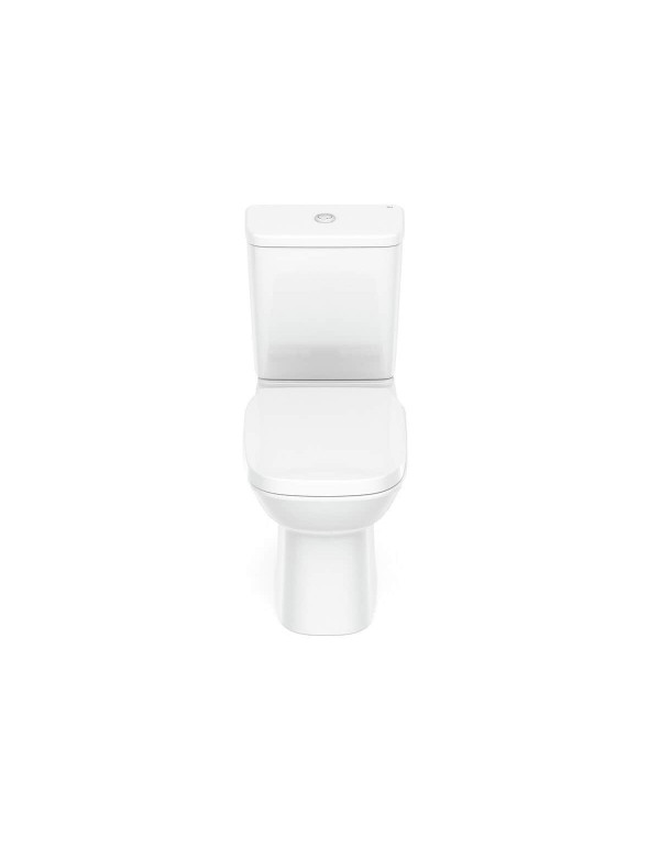 Kit Bacia Com Caixa Acoplada Assento PP com Queda Amortecida e Itens De Instalação Roca Debba Square Branco C329723003