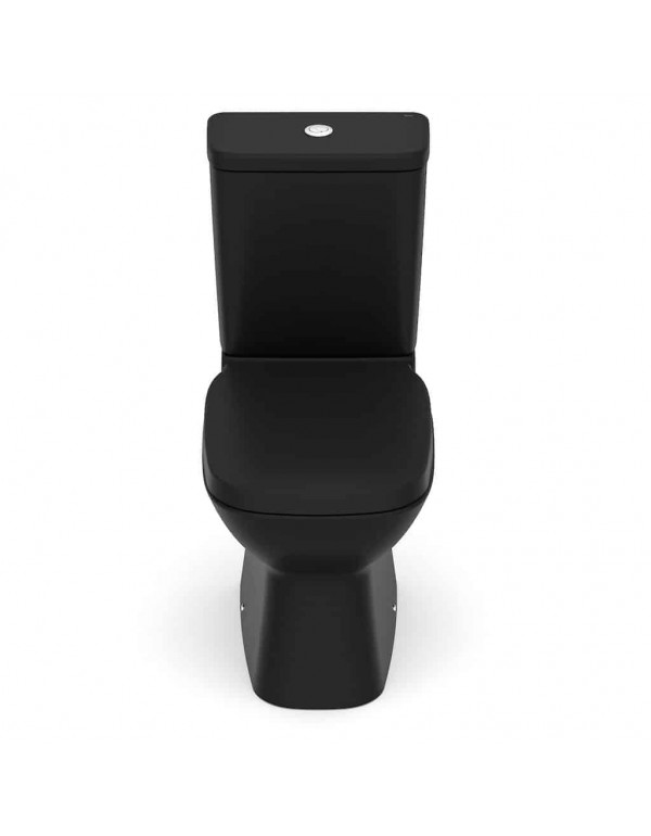 Kit Bacia Com Caixa Acoplada Assento Termofixo Com Queda Amortecida E Itens De Instalação Roca Debba Classic Matte Black C329723012