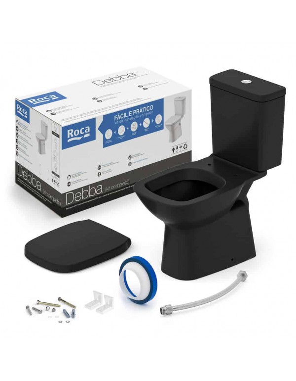 Kit Bacia Com Caixa Acoplada Assento Termofixo Com...