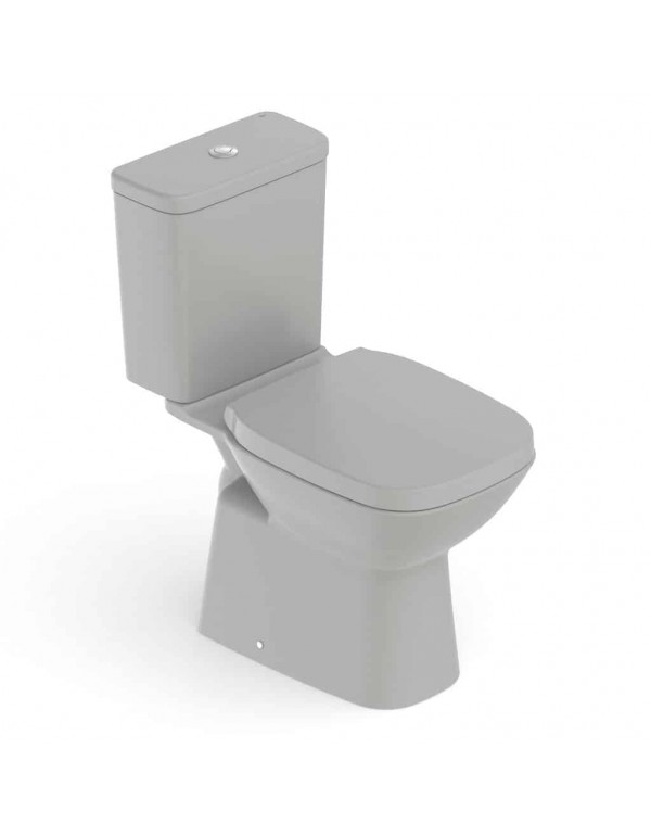 Kit De Bacia Com Caixa Acoplada Assento Termofixo Queda Amortecida e Itens de Instalação Roca Debba Classic Stone C329723017