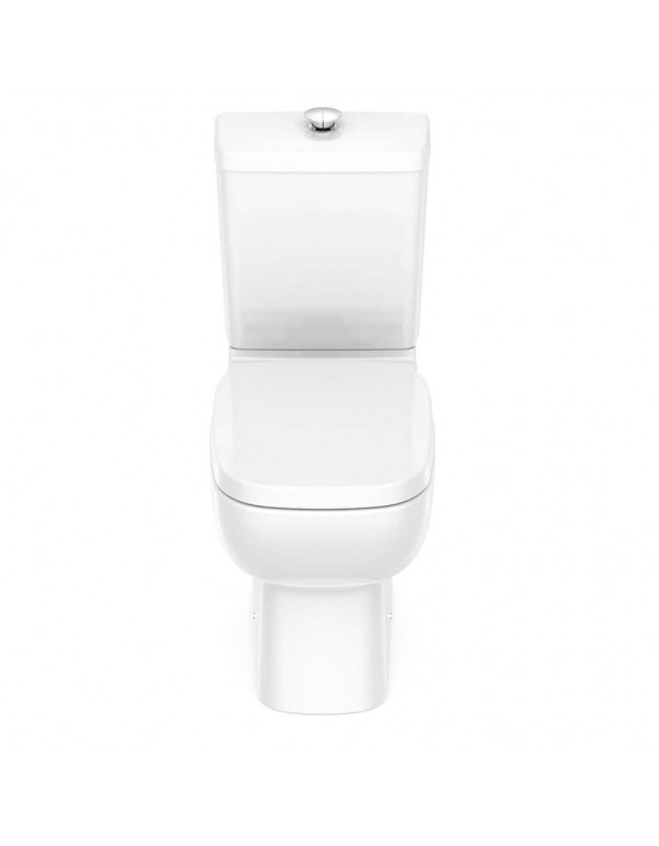 Kit Bacia Com Caixa Acoplada Botão Elevado Assento PP com Queda Amortecida Itens De Instalação Roca Debba Comfort Branco C329723023