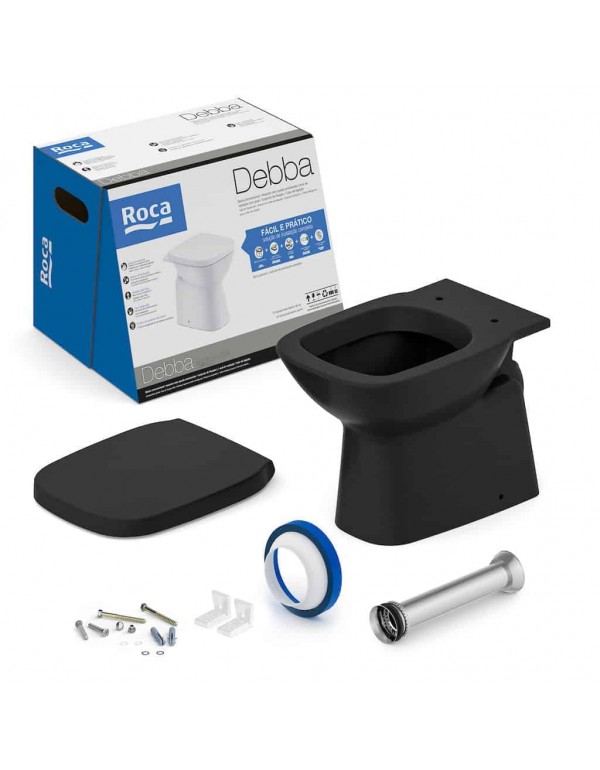 Kit Bacia Convencional Assento Termofixo Com Queda...