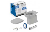 Kit De Bacia Convencional Assento Termofixo Queda Amortecida E Itens De Instalação Roca Debba Classic Stone C329727013