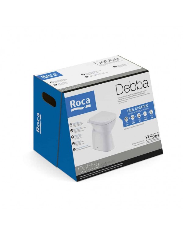 Kit De Bacia Convencional Assento Termofixo Queda Amortecida E Itens De Instalação Roca Debba Classic Stone C329727013