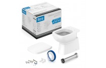 Kit De Bacia Convencional Assento PP e Itens De Instalação Roca Debba Confort Branco C329727016