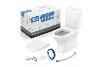 Kit Bacia Com Caixa Acoplada e Assento PP Queda Amortecida Itens De Instalação Roca Nexo Branco C343723001