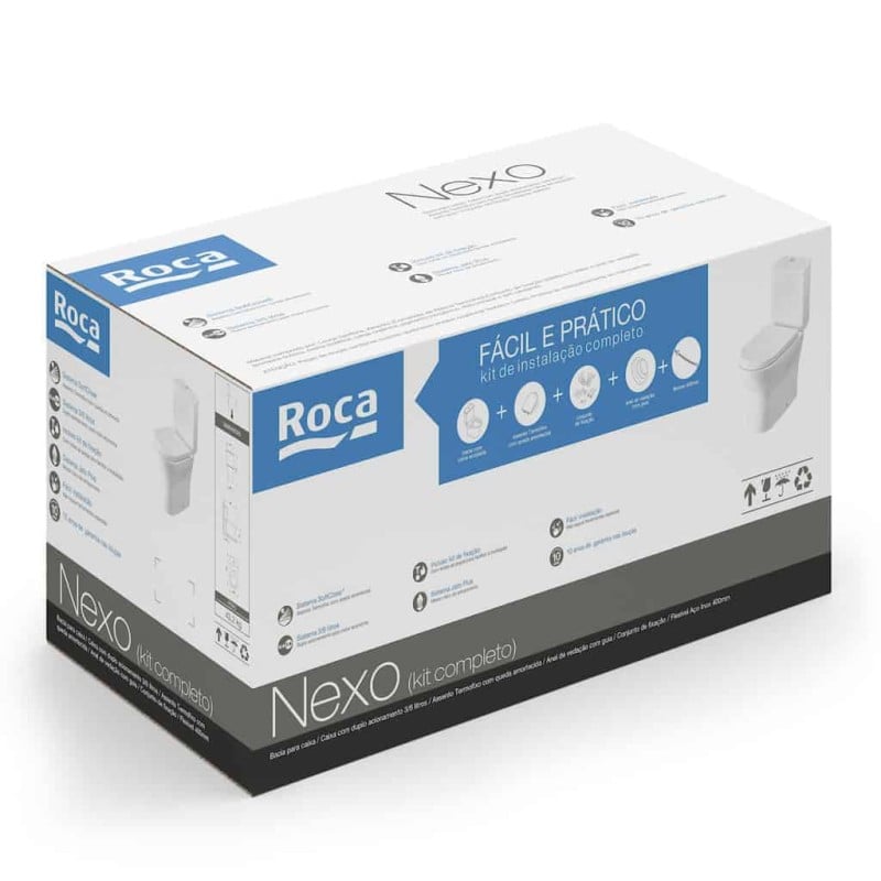 ゆか Kit Bacia Com Caixa Acoplada e Assento PP Queda Amortecida