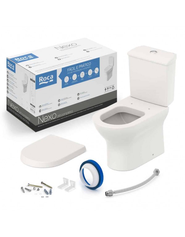 Kit De Bacia Com Caixa Acoplada Com Assento Termof...