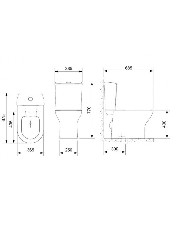 Kit De Bacia Com Caixa Acoplada Com Assento Termofixo Queda Amortecida E Itens De Instalação Roca Nexo Stone C343723016