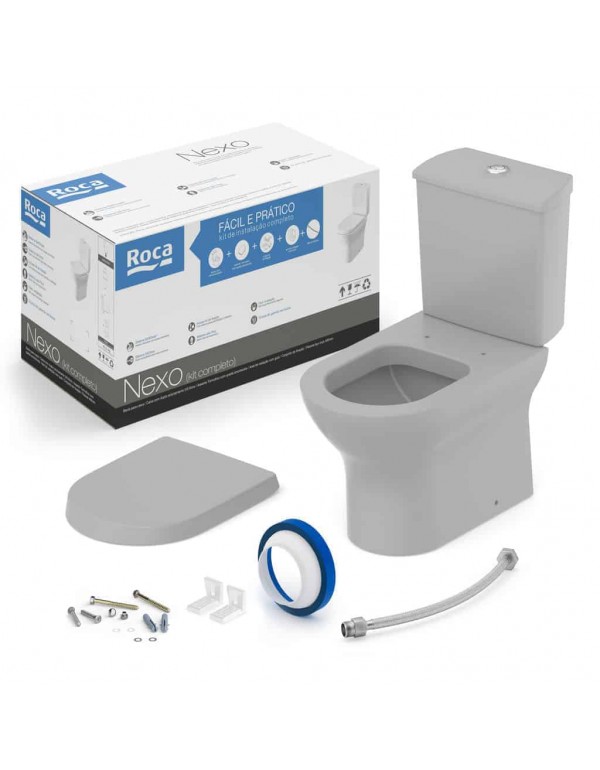 Kit De Bacia Com Caixa Acoplada Com Assento Termof...