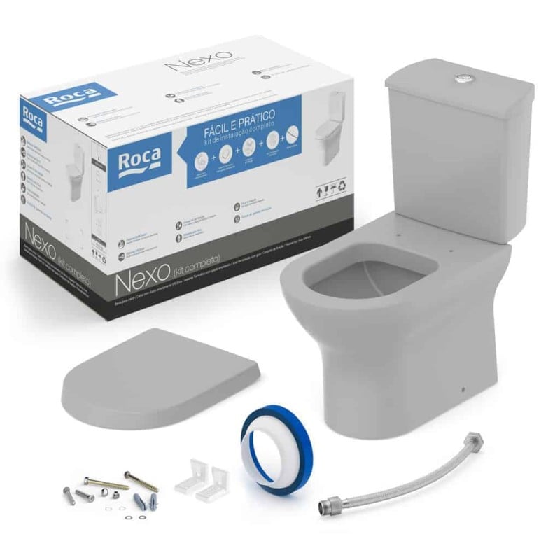 Kit De Bacia Com Caixa Acoplada Com Assento Termofixo Queda