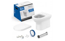 Kit Bacia Convencional e Assento PP com Queda Amortecida Itens De Instalação Roca Nexo Branco C343727000