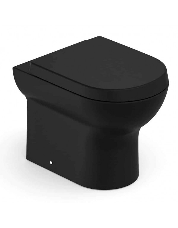 Kit Bacia Convencional Assento Termofixo Com Queda Amortecida e Itens de Instalação Roca Nexo Matte Black C343727009