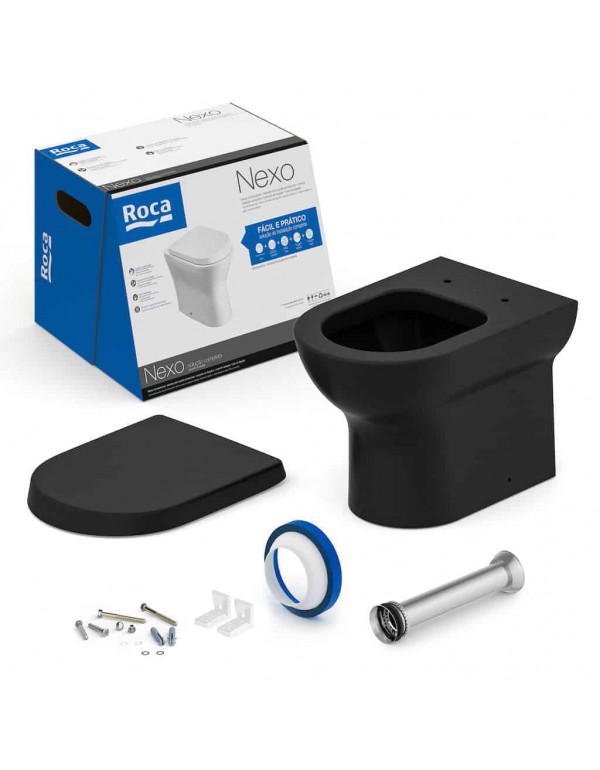 Kit Bacia Convencional Assento Termofixo Com Queda...