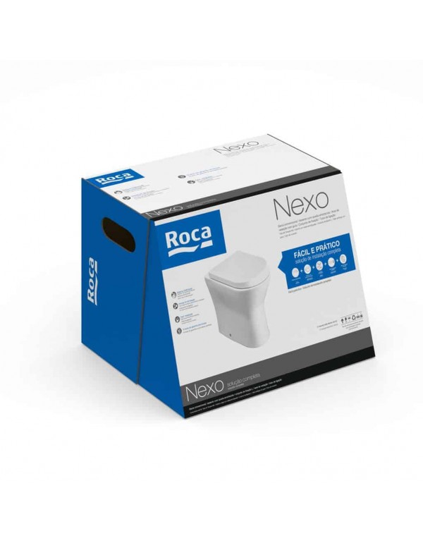 Kit De Bacia Convencional Com Assento Termofixo Queda Amortecida E Itens De Instalação Roca Nexo Beige C343727011