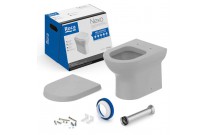 Kit De Bacia Convencional Com Assento Termofixo Queda Amortecida E Itens De Instalação Roca Nexo Stone C343727013