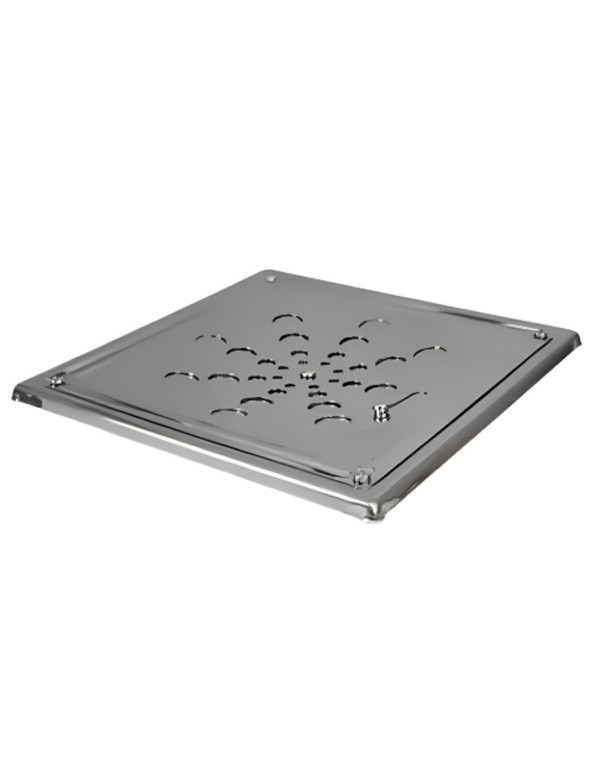 Grelha Quadrada Com Caixilho Com Fecho 100mm Estilmax Cromado 006-P