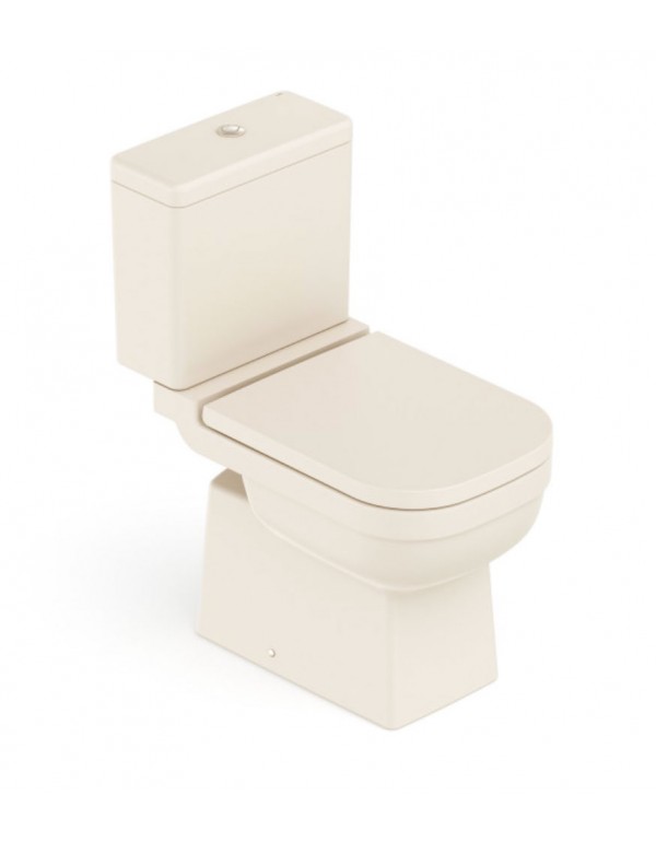Kit De Bacia Com Caixa Acoplada Assento Termofixo E Itens De Instalação Celite Elite Beige 1747230650300