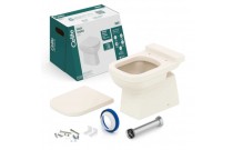 Kit De Bacia Convencional Assento Termofixo e Itens De Instalação Celite Elite Beige 1747270650300