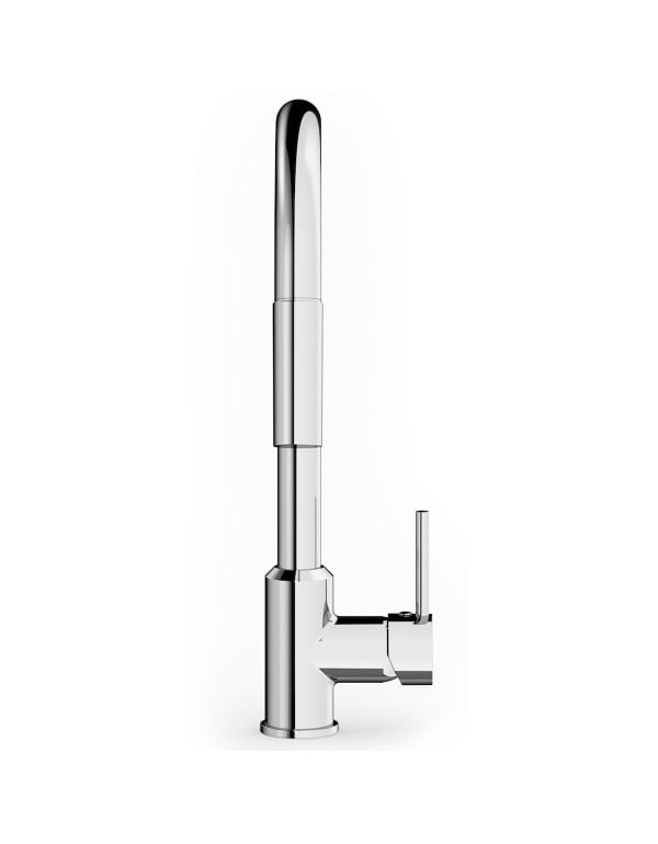 Misturador Monocomando para Cozinha de Mesa com Bica Alta Extraivel Formato U e Ducha 2 Funcoes Linha Celite Pratica em Metal Cromado B5000F5CR0
