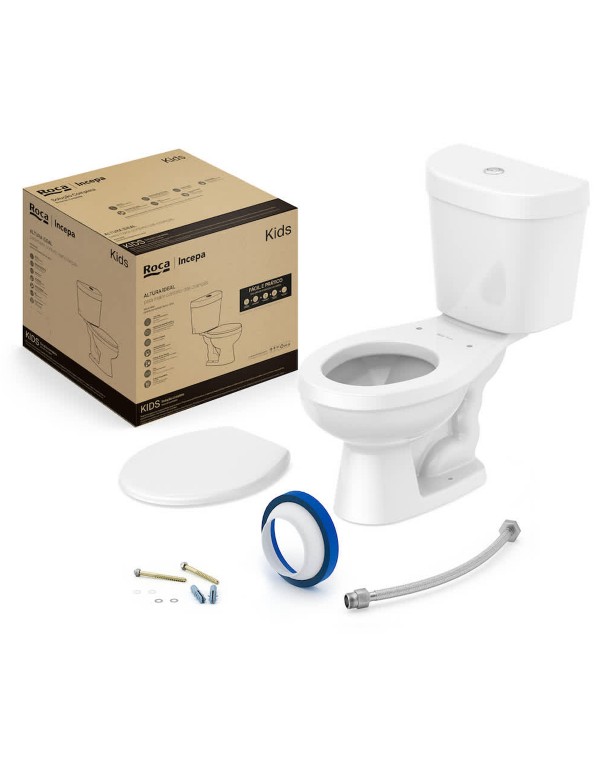 Kit De Bacia Com Caixa Acoplada Assento PP e Itens...