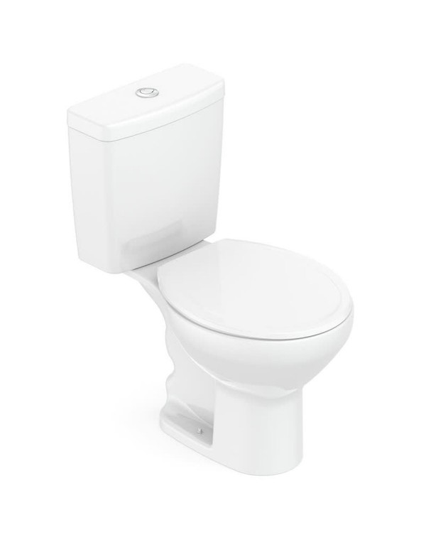 Kit De Bacia Com Caixa Acoplada Assento PP Queda amortecida Roca Flamingo Branco 1117230011100