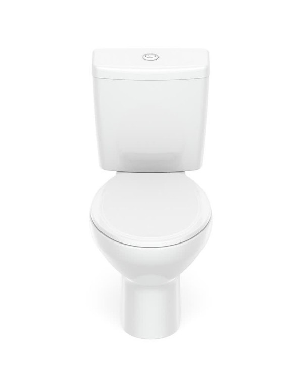 Kit De Bacia Com Caixa Acoplada Assento PP Queda amortecida Roca Flamingo Branco 1117230011100