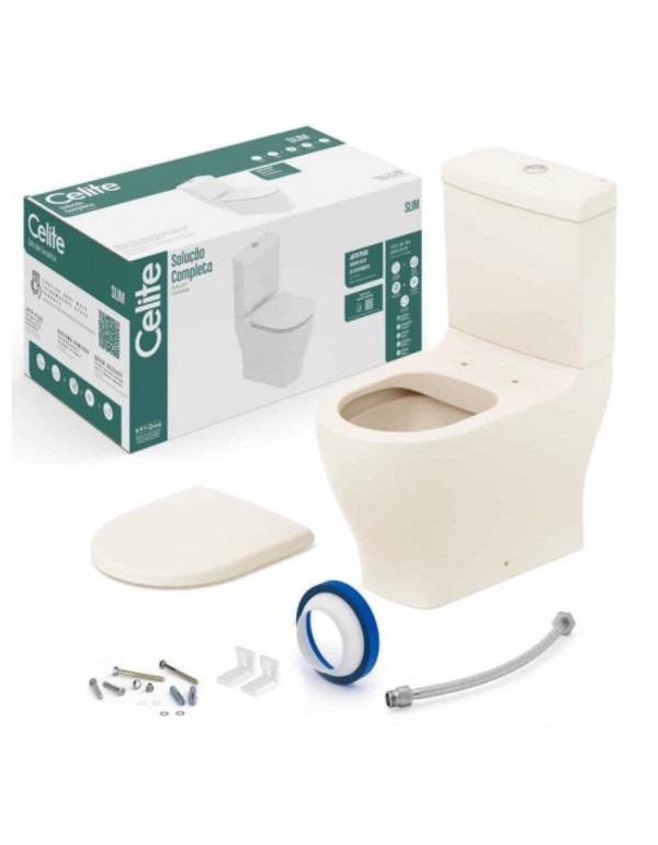 Kit De Bacia Com Caixa Acoplada E Itens De Instala...