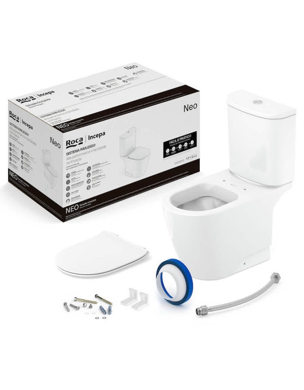 Kit De Bacia Com Caixa Acoplada E Itens De Instala...