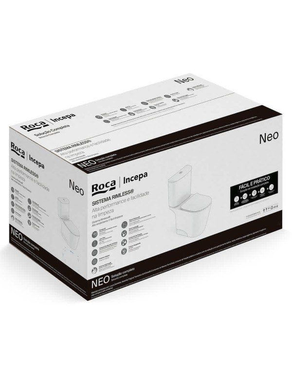 Kit De Bacia Com Caixa Acoplada E Itens De Instalação Roca Neo Branco 1367230010100