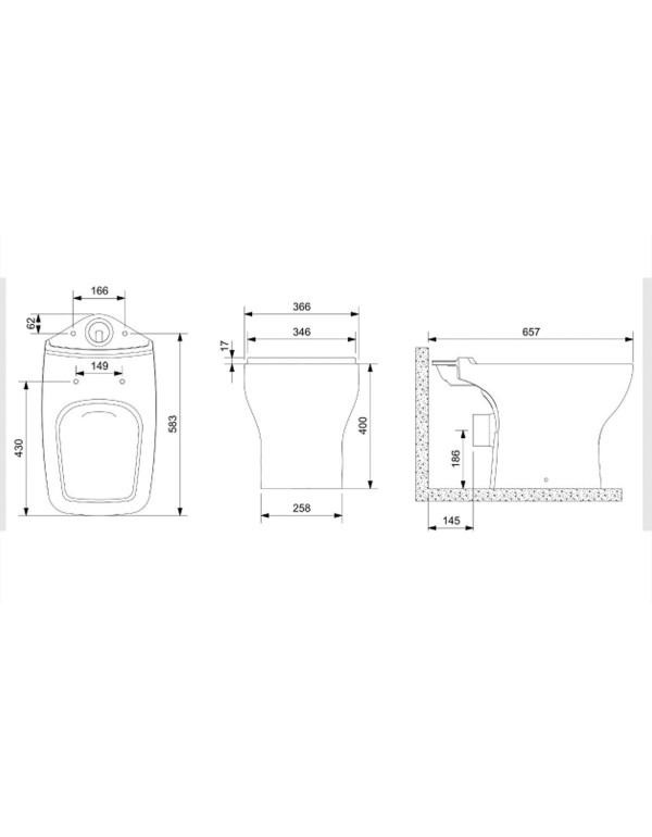 Bacia Para Caixa Acoplada Com Saida Horizontal Roca Boss Branco 1893560010100