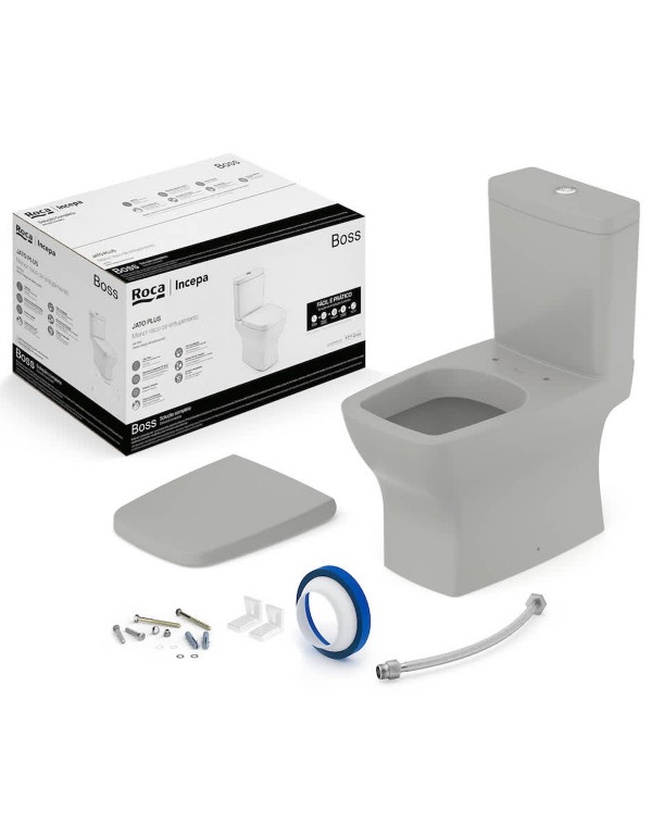 Kit De Bacia Com Caixa Acoplada Com Assento Termof...