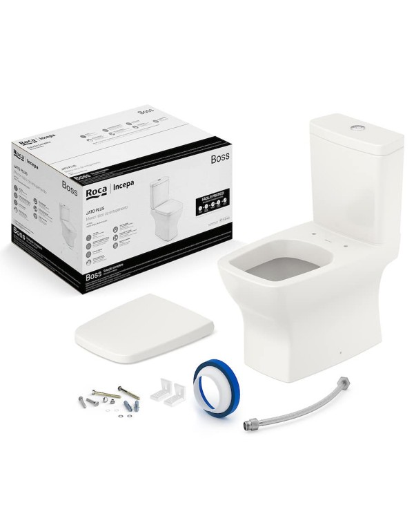 Kit De Bacia Com Caixa Acoplada Com Assento Termof...