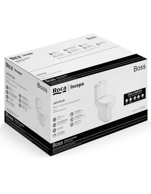 Kit De Bacia Com Caixa Acoplada Com Assento Termofixo E Itens De Instalação Incepa By Roca Boss Beige 1897230651108