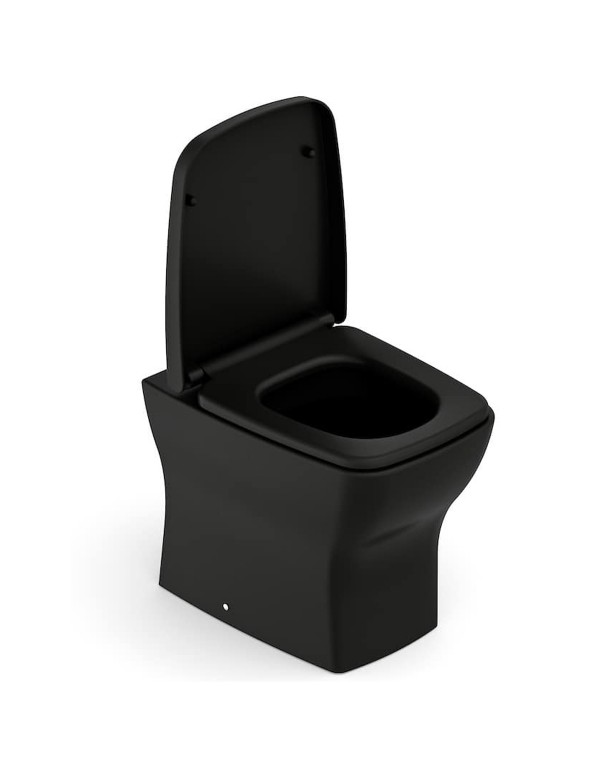 Kit De Bacia Convencional Com Assento Termofixo E Itens De Instalação Incepa By Roca Boss Matte Black 1897270080108