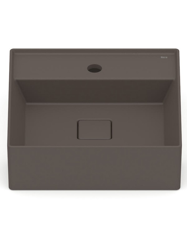 Cuba De Semi Encaixe 400X400 Com Mesa Roca T10 Terra Cafe A32722P660