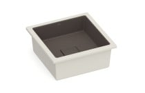 Cuba de Embutir Quadrada T13 em Fineceramic® Roca Terra 330x330 Cafe A32722W660